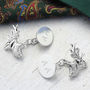 Personalised Sterling Silver Stag Cufflinks, thumbnail 2 of 6