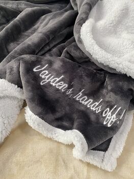 Personalised Sherpa Blanket With Message, 10 of 12
