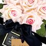 Personalised Perfumed 80th Luxury Birthday Card For Her With Five Everlasting Blush Roses, thumbnail 4 of 11
