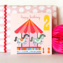 Merry Go Round 2nd Birthday Card, thumbnail 4 of 4