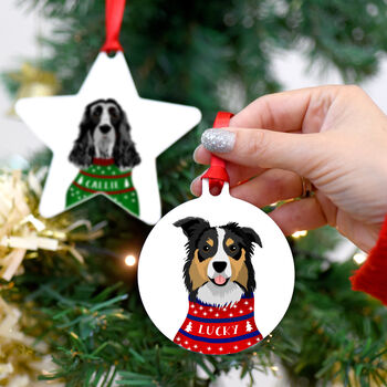 Christmas Jumper Dog Hanging Decoration Personalised, 11 of 12