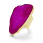 Fuchsia 'Ultra Mega' Gemstone Gold Plated Ring, thumbnail 1 of 4