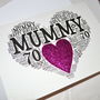 Personalised 70th Birthday Sparkle Card, thumbnail 9 of 12