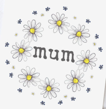 Personalised Daisy And Wild Flowers Card, 4 of 4