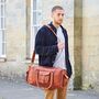 Personalised Brown Leather Holdall, thumbnail 2 of 12
