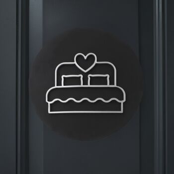 Bedroom Love Door Sign In With Raised Bed Design, 3 of 3