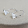 Sterling Silver Textured Triangle Charm Hoops, thumbnail 2 of 10