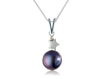 Pearl Pendant And Earrings Set With Silver Star, 3 of 12