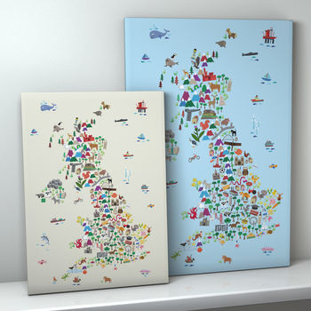 Animal Map Great Britain Childrens Print, 2 of 7