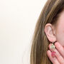 Pink Flower Statement Drop Earrings For Her, thumbnail 4 of 12
