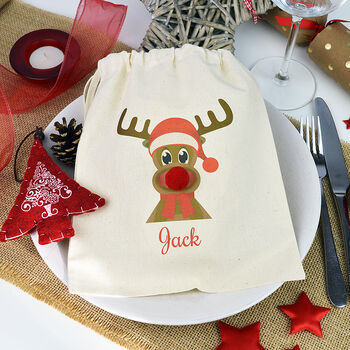 Personalised Rudolph Christmas Gift Bag, 3 of 4