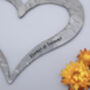 6th Anniversary Gift Personalised Iron Heart Sculpture, thumbnail 7 of 9
