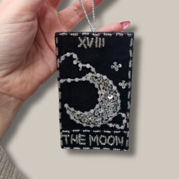 Moon Tarot Decoration With Genuine Moonstone Crystals, 2 of 4