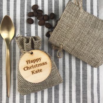 Personalised Christmas Table Favours By Perkulatte | notonthehighstreet.com