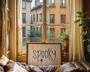 Spooky Stars And Moon Halloween Art Print, 6 of 7