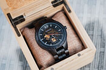 Detroit Automatic Movement Wooden Watch For Men, 4 of 11