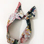 Winter Floral Print Cotton Wire Headband, thumbnail 4 of 6