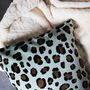 Velvet Leopard Print Cushion, thumbnail 12 of 12