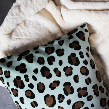 Velvet Leopard Print Cushion, 12 of 12