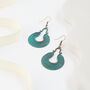 Bohemian Antique Bronze And Turquoise Drop Earrings, thumbnail 2 of 3