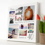 Personalised 40th Birthday Square Photo Collage, thumbnail 10 of 11