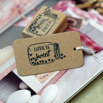 Love Is Sweet Wedding Favours Rubber Stamp, 4 of 5