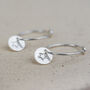 Sterling Silver Circle Open Star Charm Hoops, thumbnail 2 of 3