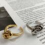 18 K Gold Plated Sterling Silver Knot Ring, thumbnail 4 of 7