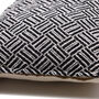 Classic Cushion Cover Criss Cross Black 40x40cm, thumbnail 4 of 4