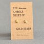 Gold Star Earrings In Sterling Silver, thumbnail 1 of 8