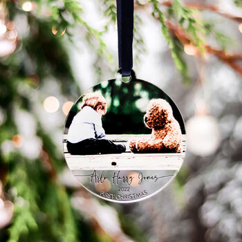 Personalised Photo Baby's First Christmas Decoration, 8 of 9