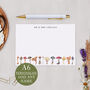 Mushroom Personalised Note Cards A6 Notecard Set, thumbnail 1 of 6