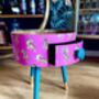 Pink Tiger Round Wooden Side Table With Drawer, thumbnail 4 of 7