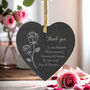 Personalised Rose Slate Heart Decoration, thumbnail 1 of 6