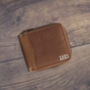 Men's Zip Around Cognac Leather Wallet Soft Leather Rfid Protected, thumbnail 1 of 7
