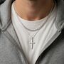 Men’s Chain And Cross Necklace Set, thumbnail 1 of 8