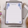 A5 Personalised Letter Writing Paper Oriental Florals, thumbnail 1 of 4