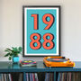 1988 Personalised Year Typography Print, thumbnail 11 of 11