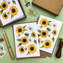 Sunflower Note Cards And Envelopes, thumbnail 5 of 5