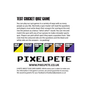 Test Cricket Knowledge Game For Sports Fans, 9 of 9