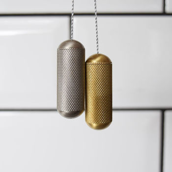 Brass Gold And Silver Knurled Bathroom Light Pulls, 2 of 5