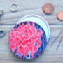Nancy Silk Covered Compact Mirror, thumbnail 2 of 6