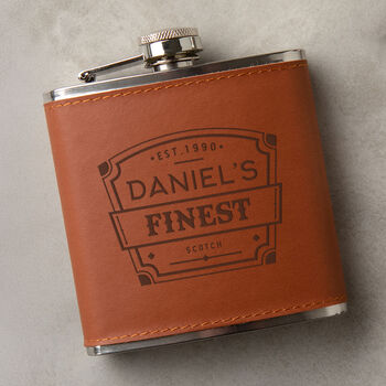 Personalised Vintage Hipflask Mens Birthday Gifts, 3 of 12
