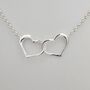 Sterling Silver Interlocking Heart Necklace, thumbnail 2 of 3