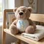 Personalised Animal Alphabet Brown Baby Teddy Bear, thumbnail 1 of 10