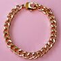 Marlow Chunky Chain Unisex Bracelet With Squared Clasp, thumbnail 3 of 4