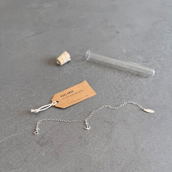 Anchor Charm Sterling Silver Bracelet, 9 of 12