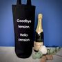 Goodbye Tension Hello Pension Retirement Bottle Bag, thumbnail 1 of 5