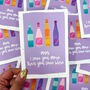 Mum Birthday Card 'Love You More Than You Love Wine', thumbnail 4 of 6