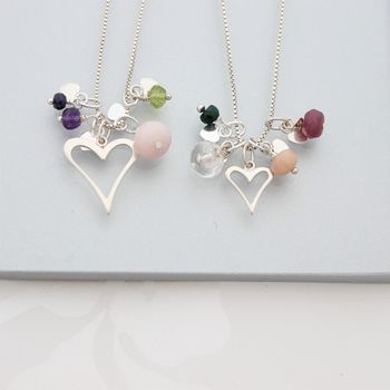 Mama Et Moi Personalised Open Heart Necklaces, 7 of 12